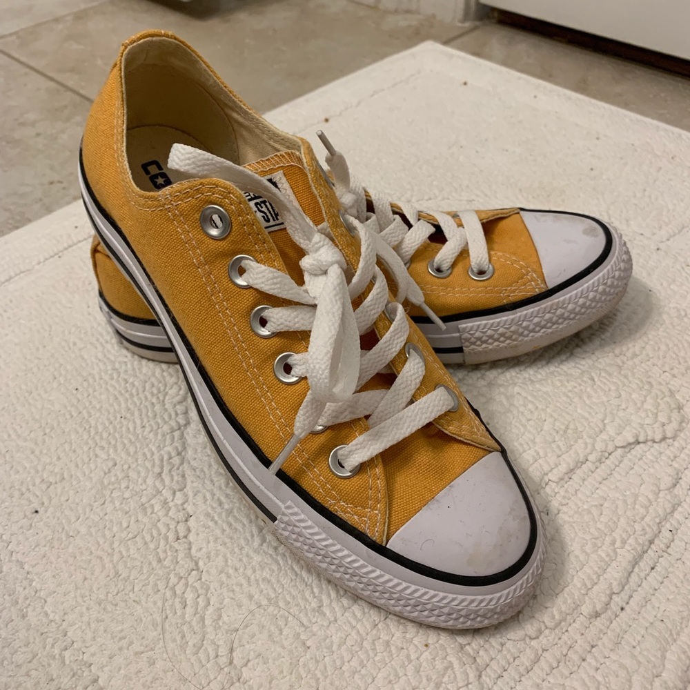 Yellow low top Converse